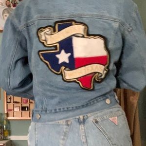 Vintage Don’t mess with Texas denim jacket